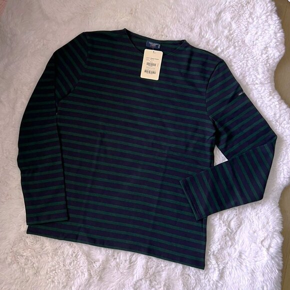 Saint James Tops - NWT - Saint James Meridien Stripe Unisex T-shirt - Navy/Fin